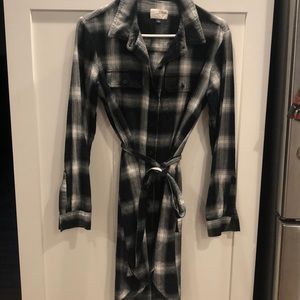 Women’s black plaid dress